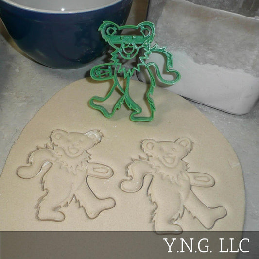 Jerry Garcia Dancing Teddy Bear 1960s Rock Cookie Cutter Made In USA PR3029