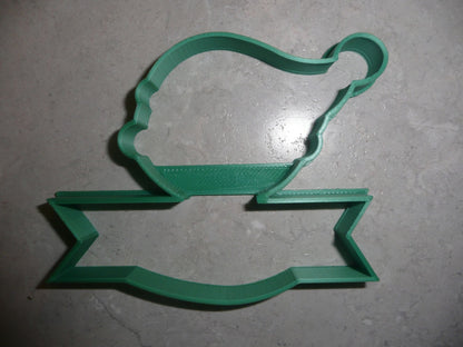 Elf Face Outline With Banner Christmas Cookie Cutter Made In USA PR3033