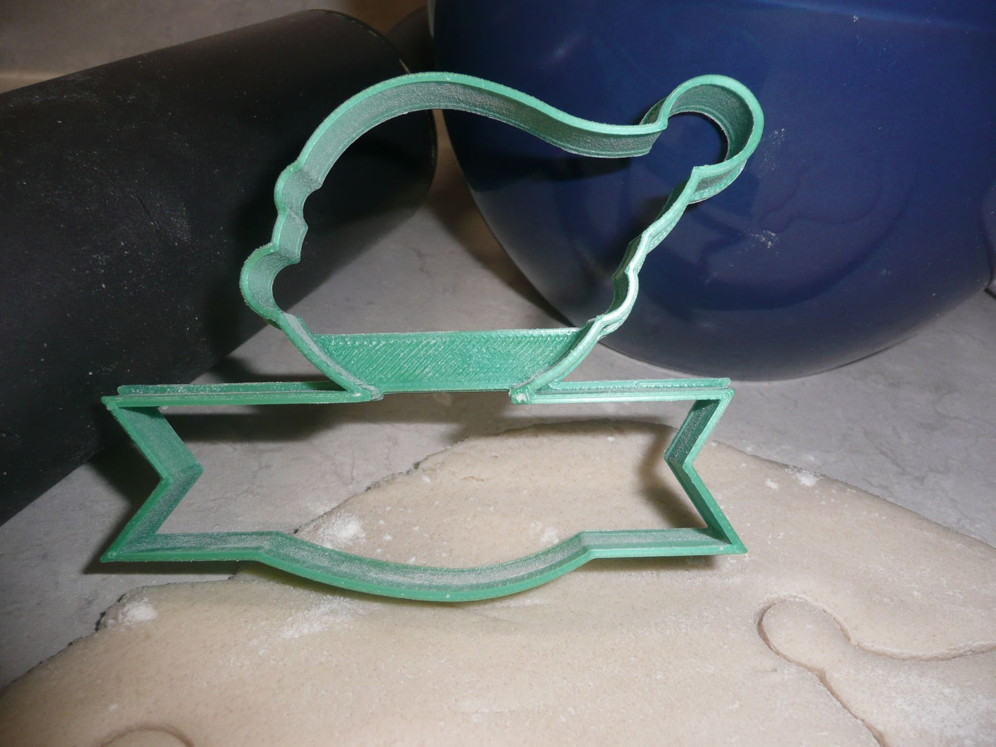 Elf Face Outline With Banner Christmas Cookie Cutter Made In USA PR3033