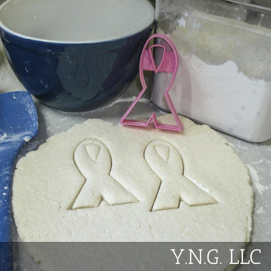 Ribbon Cancer Awareness Cookie Cutter Made In USA PR316