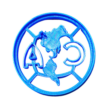 6x Club America Soccer Fondant Cutter Cupcake Topper 1.75 IN USA FD324