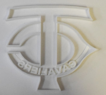 6x TC Letters Cavaliers Fondant Cutter Cupcake Topper 1.75 IN USA FD328