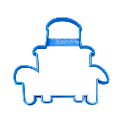 6x Little Blue Truck Fondant Cutter Cupcake Topper 1.75 IN USA FD3384