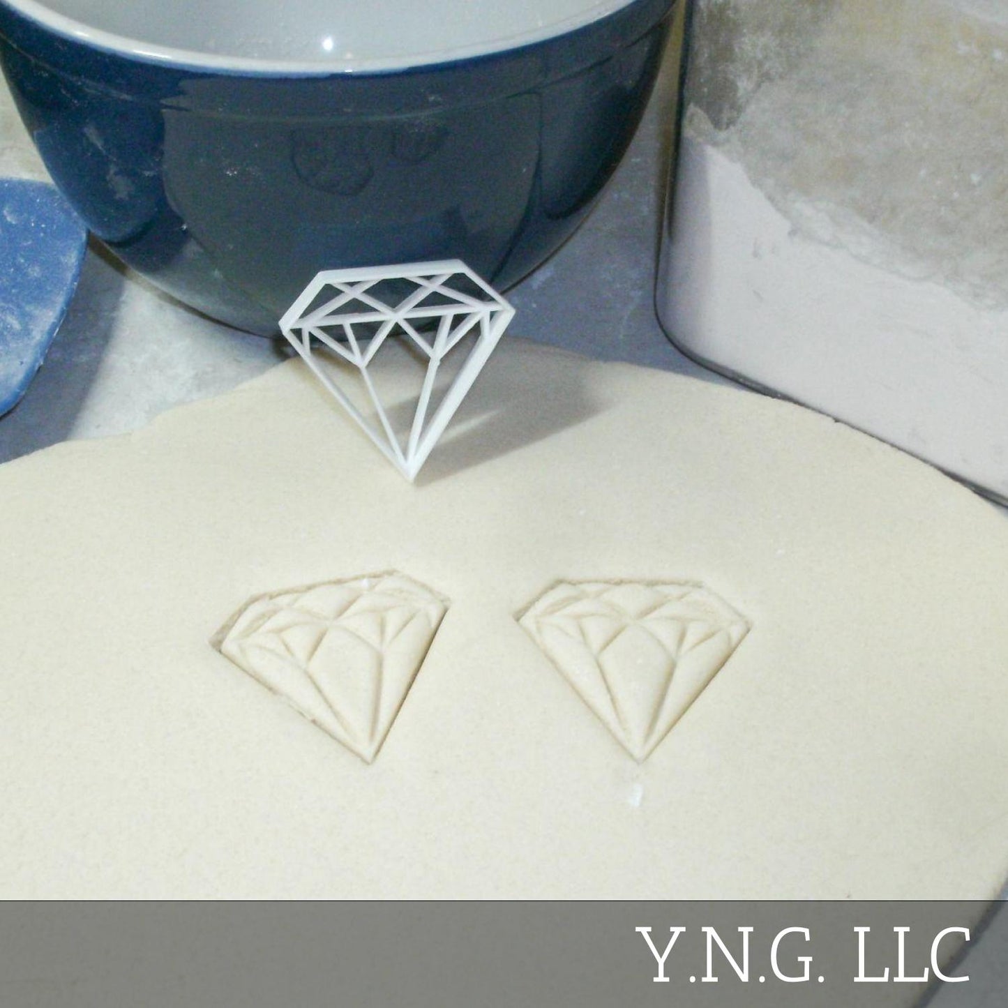 Diamond Stone Engagement Wedding Cookie Cutter Made In USA PR406