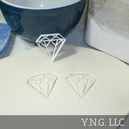 Diamond Stone Engagement Wedding Cookie Cutter Made In USA PR406