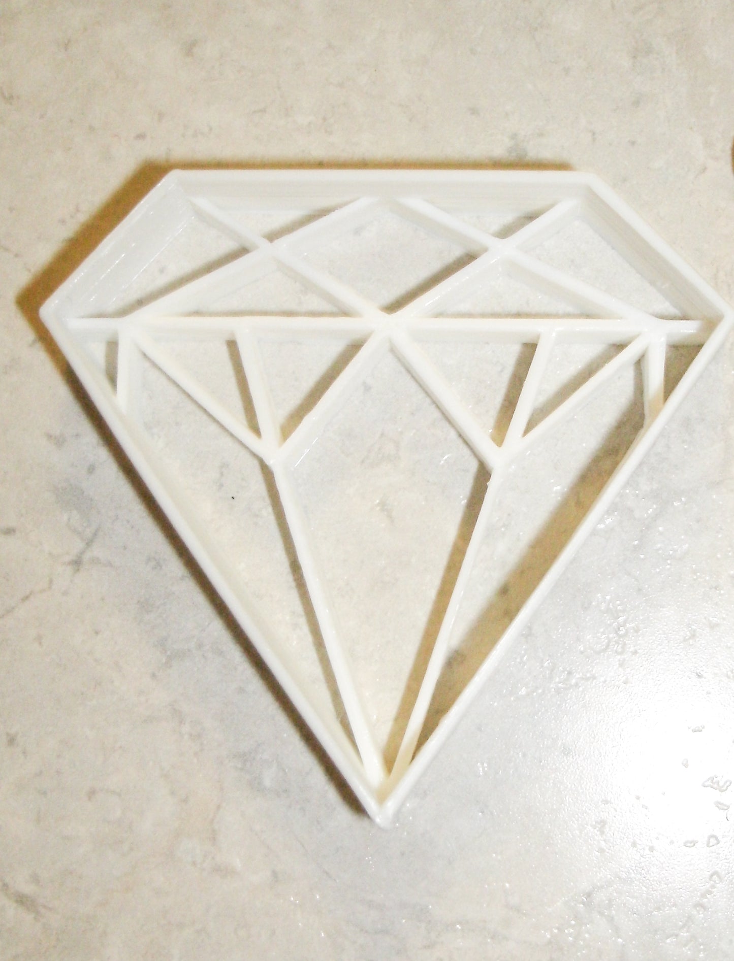 Diamond Stone Engagement Wedding Cookie Cutter Made In USA PR406