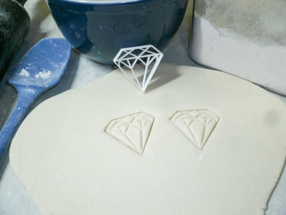 Diamond Stone Engagement Wedding Cookie Cutter Made In USA PR406
