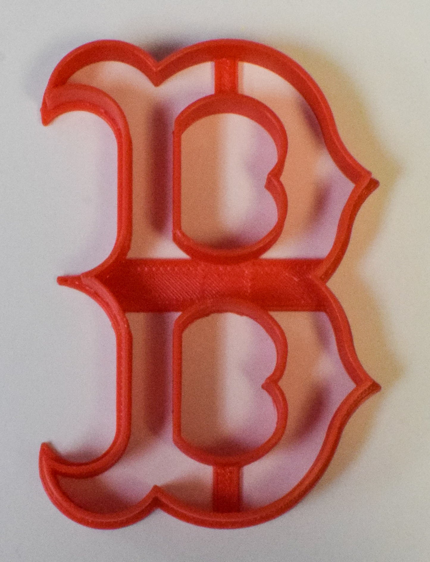 6x Boston Red Sox B Fondant Cutter Cupcake Topper 1.75 IN USA FD423