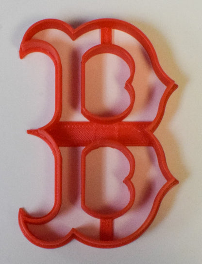6x Boston Red Sox B Fondant Cutter Cupcake Topper 1.75 IN USA FD423