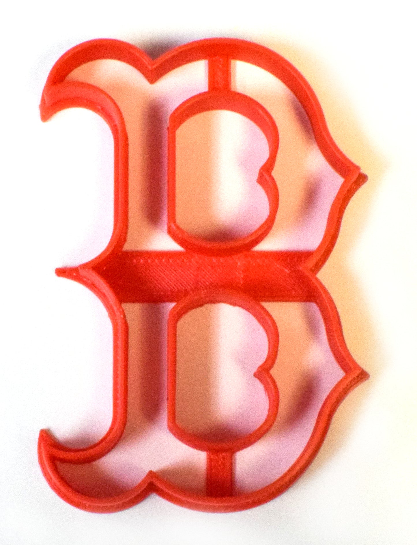 6x Boston Red Sox B Fondant Cutter Cupcake Topper 1.75 IN USA FD423