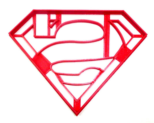 6x Superman S Fondant Cutter Cupcake Topper 1.75 IN USA FD464