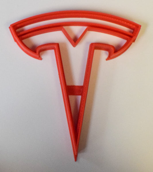 6x Tesla Symbol Car Fondant Cutter Cupcake Topper 1.75 IN USA FD483