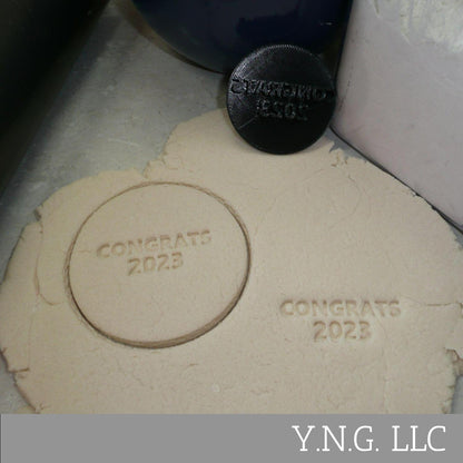 Congrats 2023 Graduate Graduation Cookie Stamp Embosser Made In USA PR4988