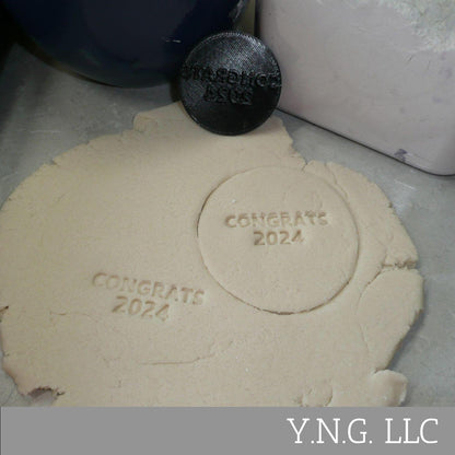 Congrats 2024 Graduate Graduation Cookie Stamp Embosser Made In USA PR4989