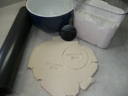 Congrats 2024 Graduate Graduation Cookie Stamp Embosser Made In USA PR4989