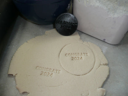 Congrats 2024 Graduate Graduation Cookie Stamp Embosser Made In USA PR4989