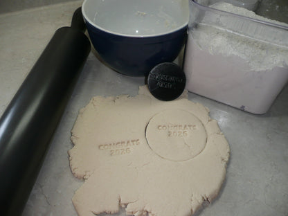 Congrats 2026 Graduate Graduation Cookie Stamp Embosser Made In USA PR4991