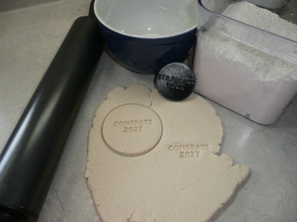 Congrats 2027 Graduate Graduation Cookie Stamp Embosser Made In USA PR4992