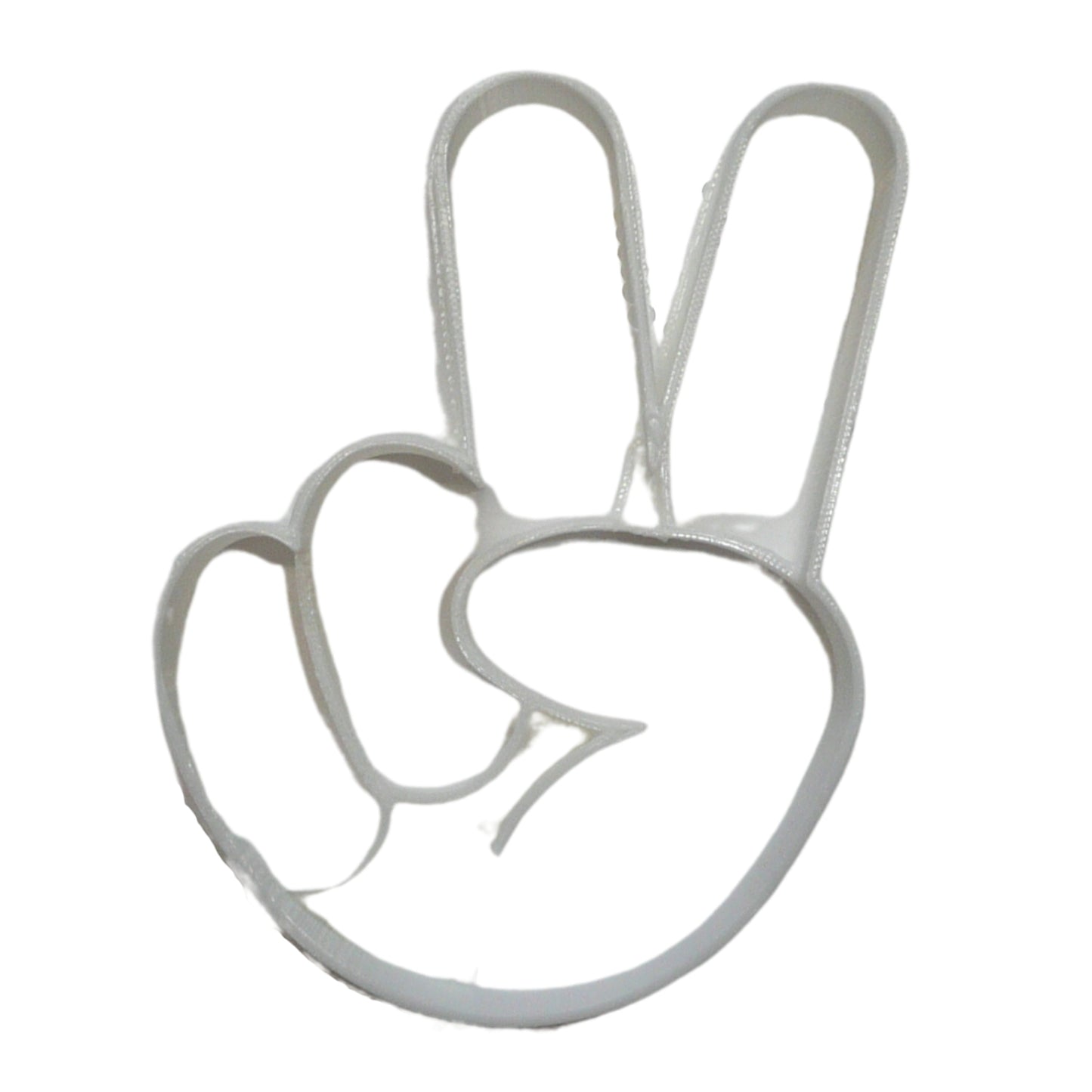 Peace Or Victory Sign Detailed Hand Shape Cookie Cutter Made In USA PR5031