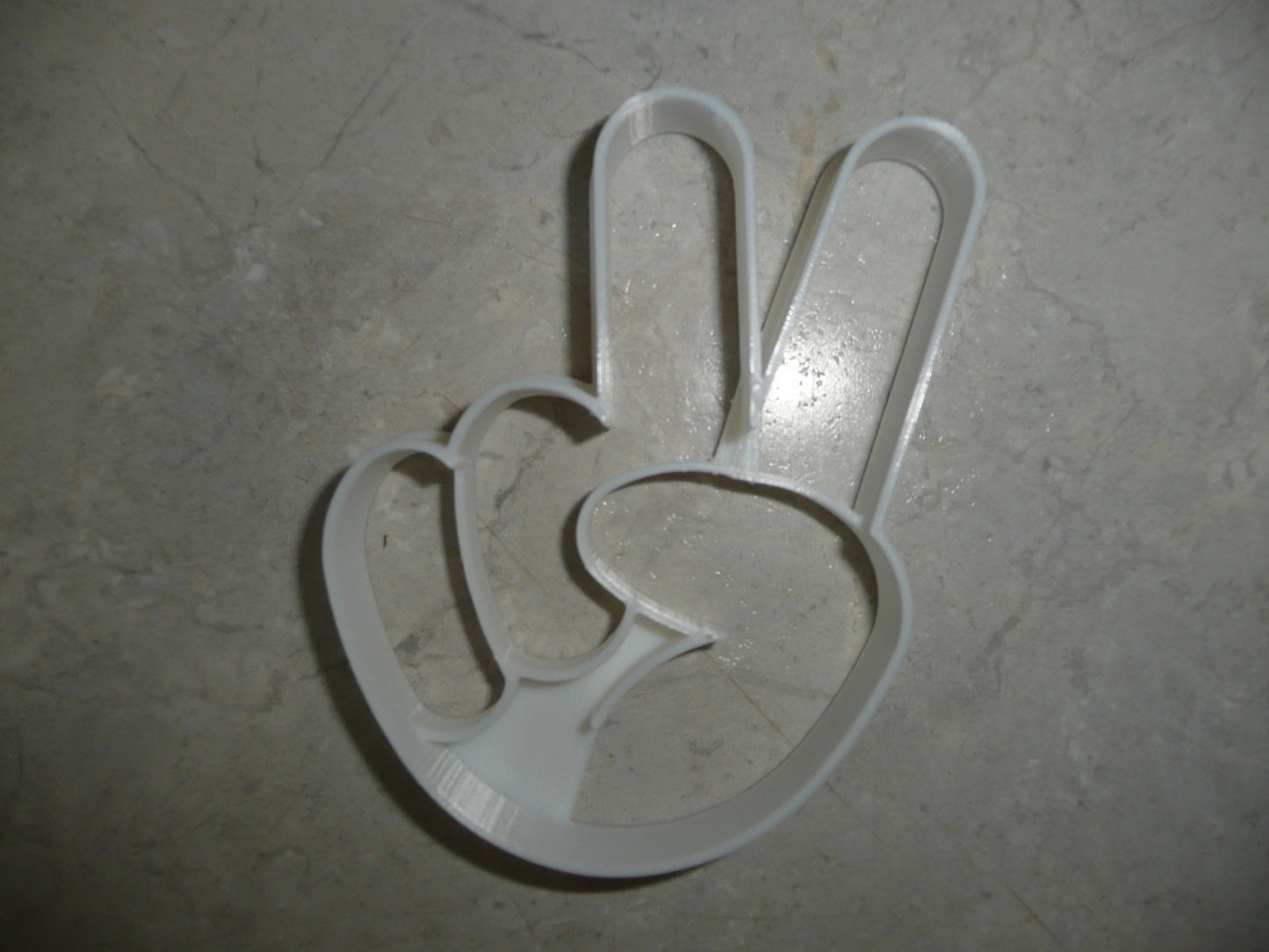 6x Peace Or Victory Sign Fondant Cutter Cupcake Topper 1.75 IN USA FD5031