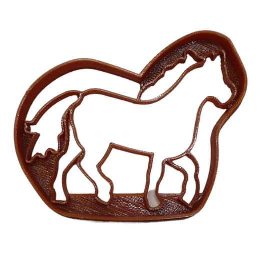 6x Horse Body Side View Fondant Cutter Cupcake Topper 1.75 IN USA FD5037