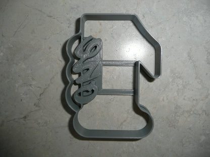 Number 1 With Word On Side Detailed Cookie Cutter Made In USA PR5041