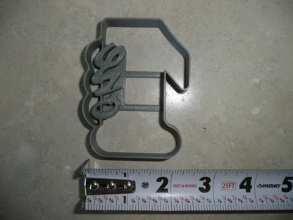 Number 1 With Word On Side Detailed Cookie Cutter Made In USA PR5041