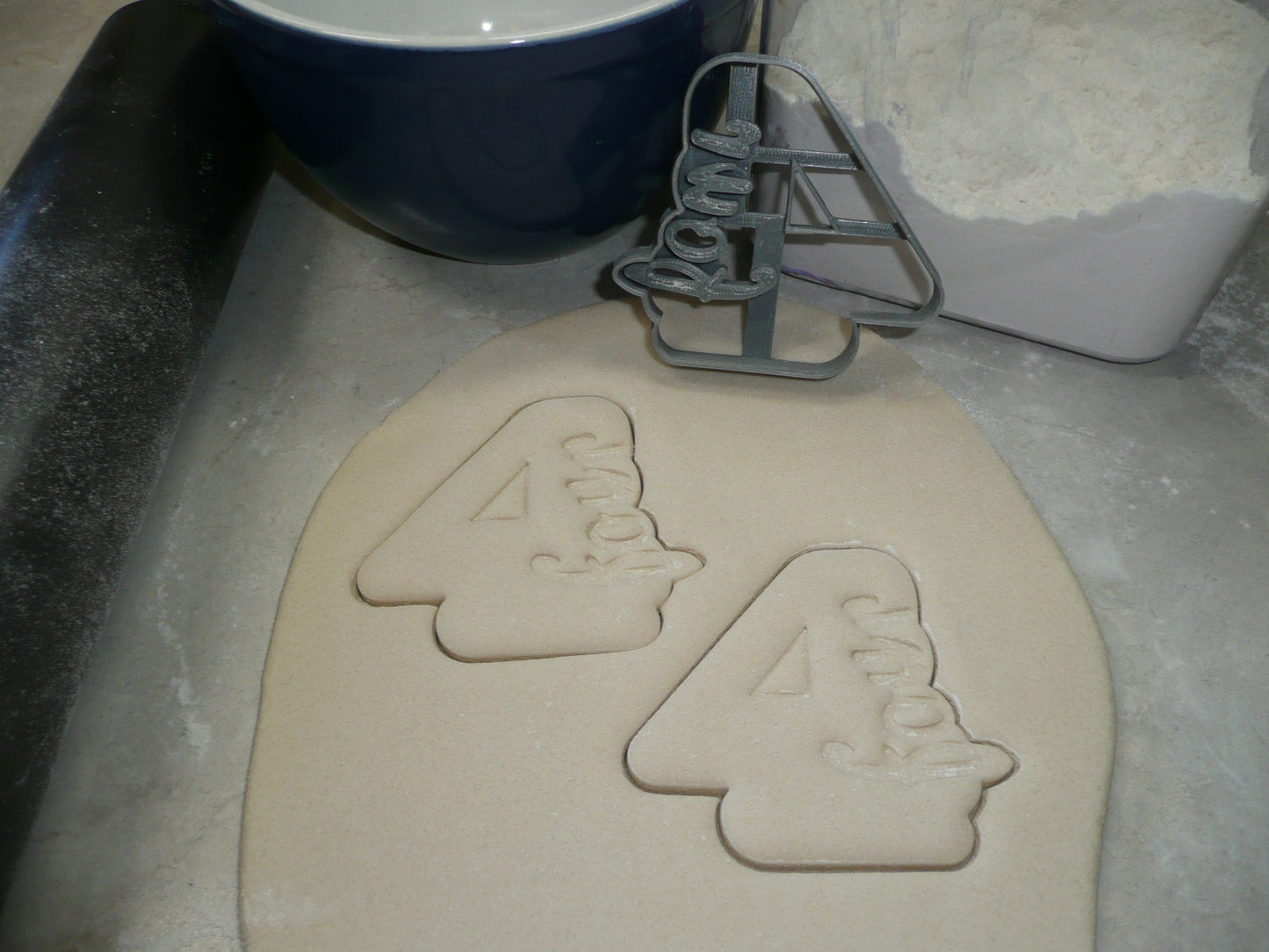 Number 4 With Word On Side Detailed Cookie Cutter Made In USA PR5044