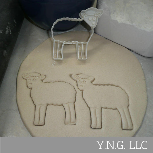 Sheep Full Body Side View Detailed Cookie Cutter Made In USA PR5051