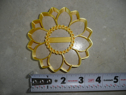 Sunflower Large Size Detailed Flower Cookie Cutter Made In USA PR5058