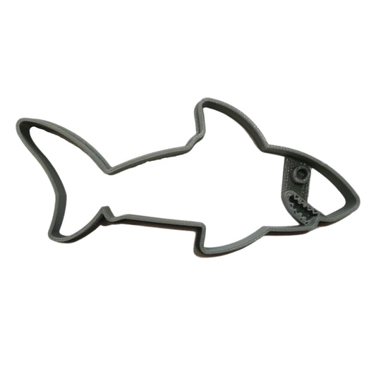 6x Swimming Shark Fondant Cutter Cupcake Topper 1.75 IN USA FD5065
