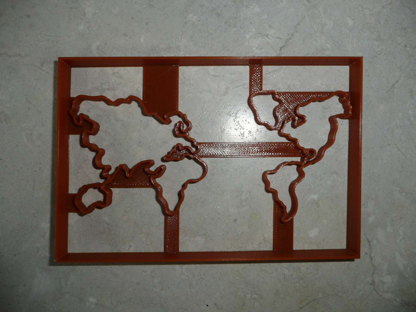 6x World Map Fondant Cutter Cupcake Topper 1.75 IN USA FD5077