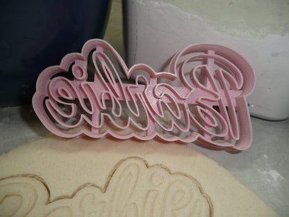 Barbie Word With Edge Outline Movie Theme Cookie Cutter Made In USA PR5078