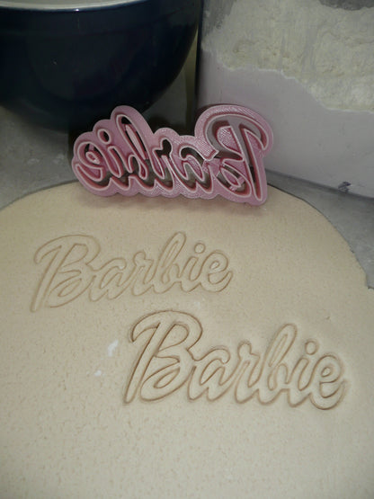 Barbie Word Movie Theme Detailed Cookie Cutter Made In USA PR5079