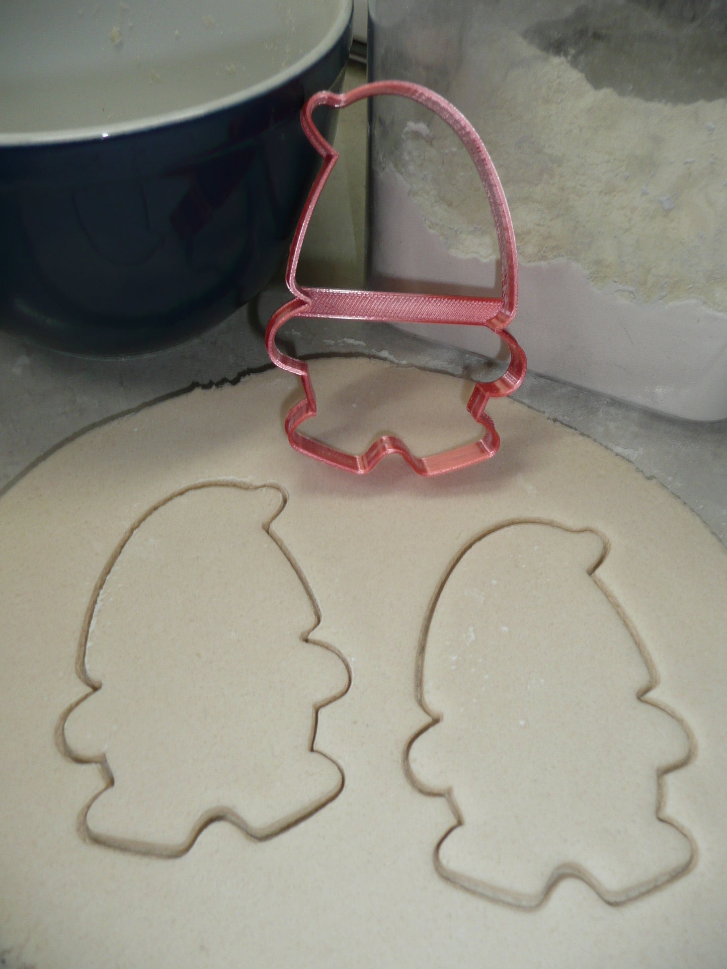 Garden Gnome Wearing Onesie Outline Cookie Cutter Made In USA PR5103