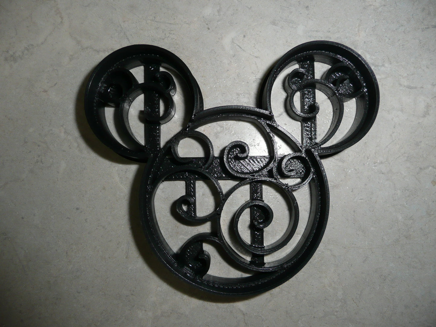 Mickey Head Swirl Design Christmas Cookie Cutter Made In USA PR5114