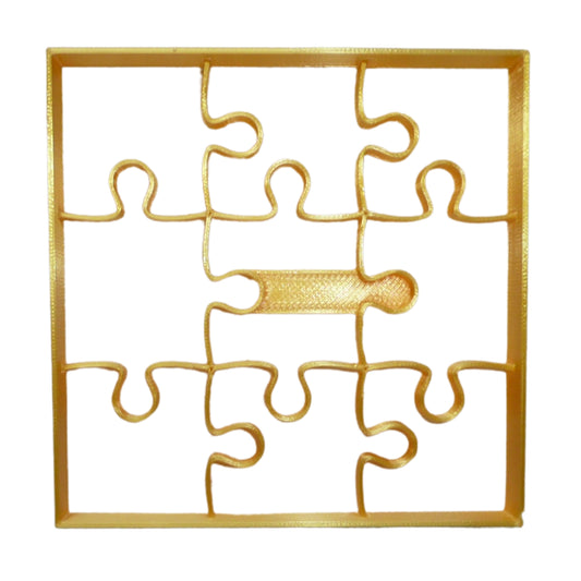 6x Puzzle Piece Shape Fondant Cutter Cupcake Topper 1.75 IN USA FD5126