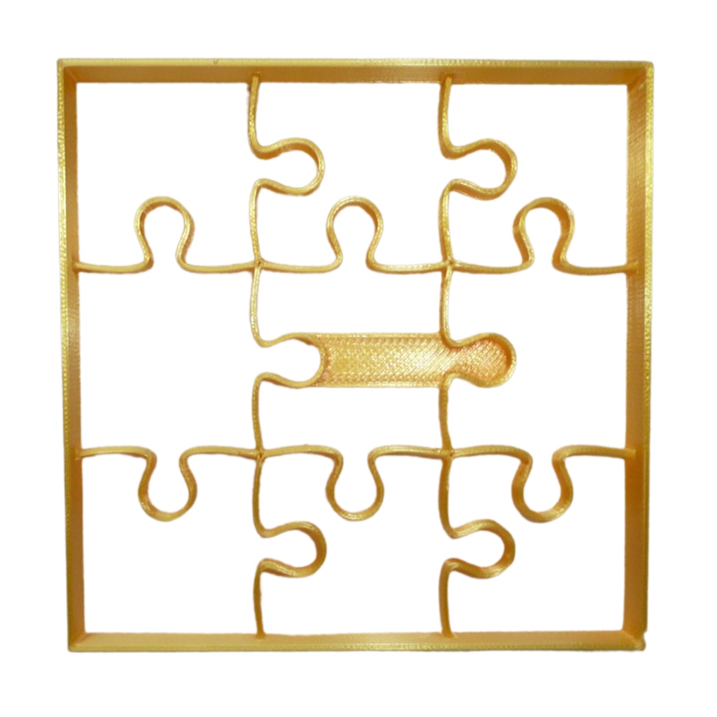 6x Puzzle Piece Shape Fondant Cutter Cupcake Topper 1.75 IN USA FD5126