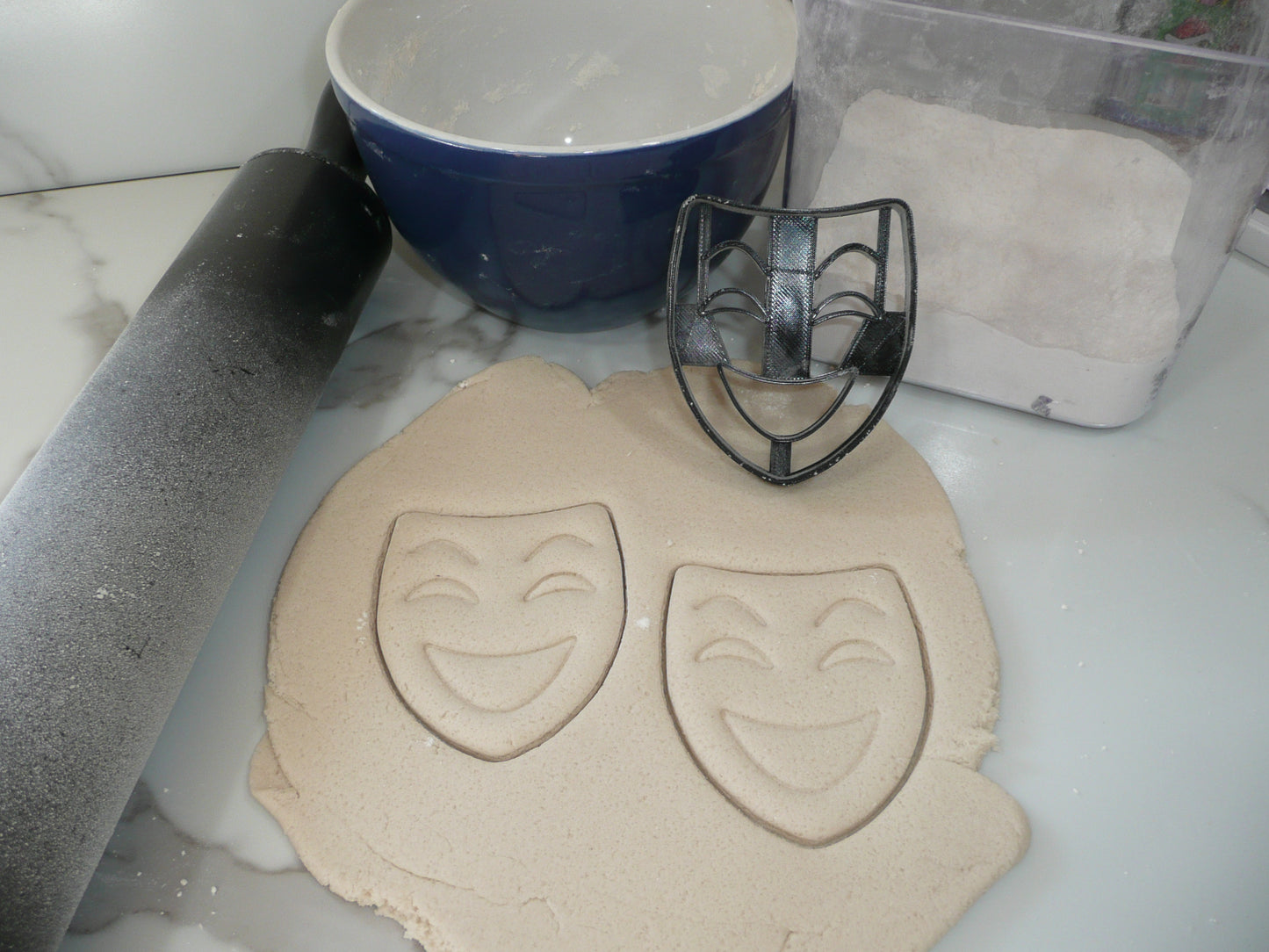 Comedy Theatre Happy Drama Mask Cookie Cutter Made In USA PR5230