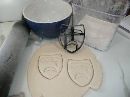 Tragedy Theatre Sad Drama Mask Cookie Cutter Made In USA PR5231