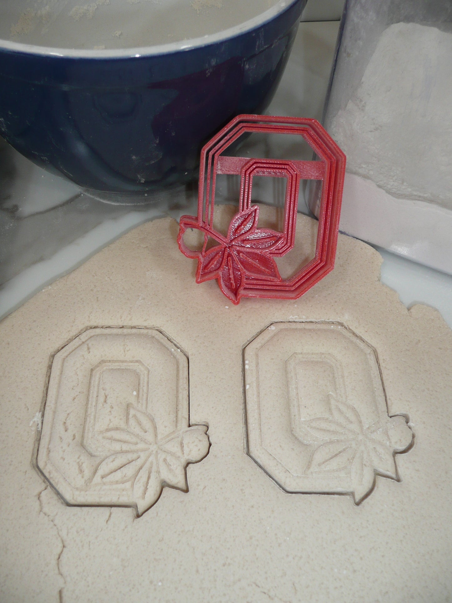 Ohio State O With Buckeye Leaves Cookie Cutter Made in USA PR5271