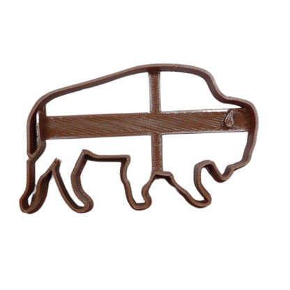 6x Bison Detailed Buffalo Fondant Cutter Cupcake Topper 1.75 IN USA FD5326