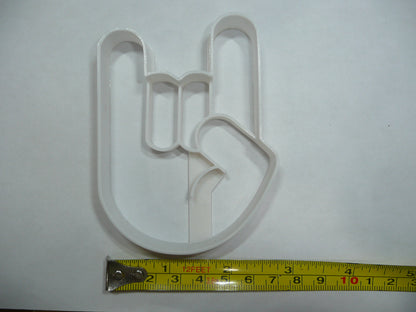 Rock On Hand Gesture Cookie Cutter Made In USA PR5329