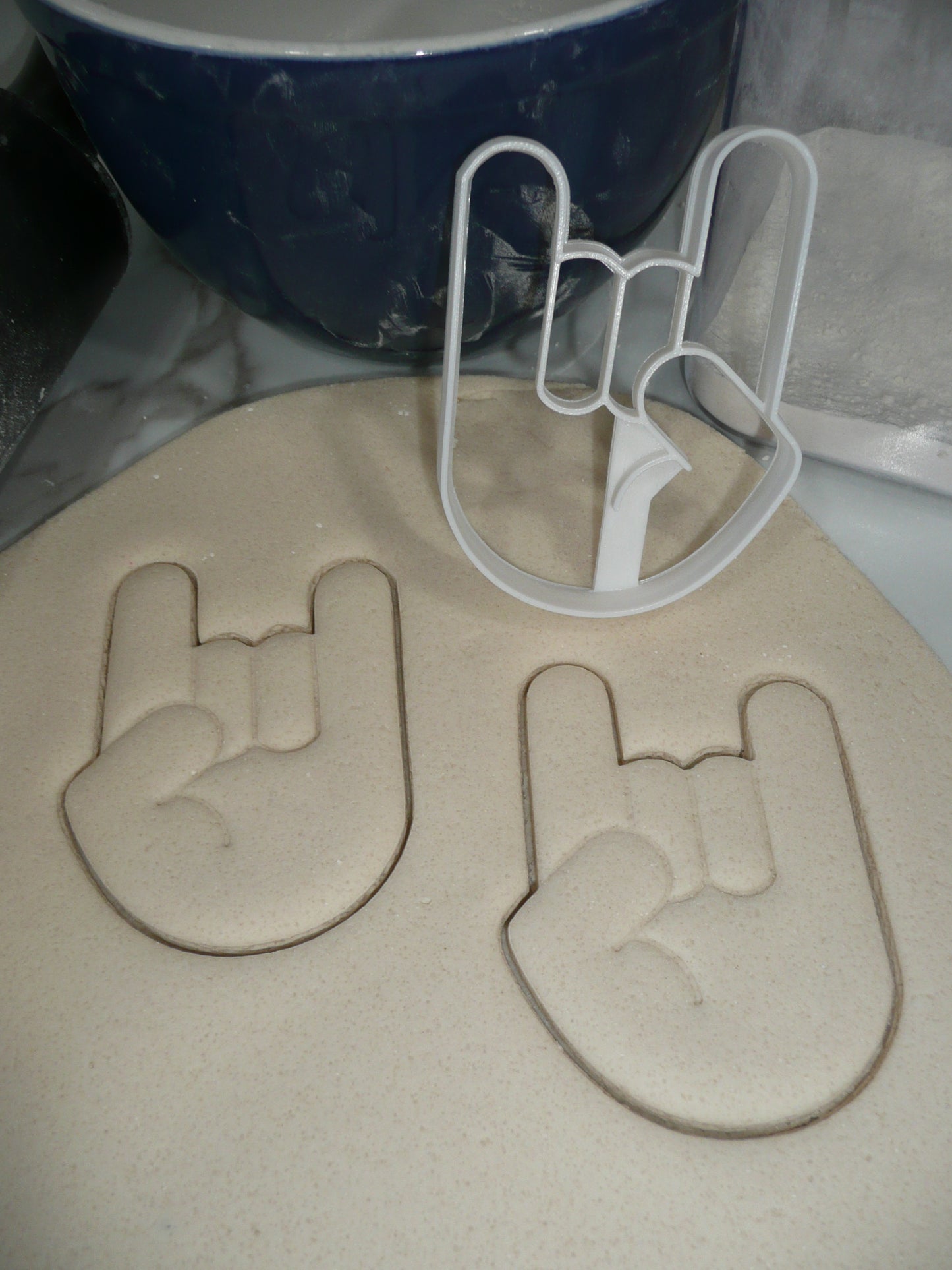 Rock On Hand Gesture Cookie Cutter Made In USA PR5329