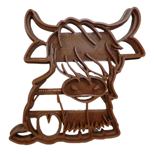 6x Highland Cow Body Fondant Cutter Cupcake Topper 1.75 IN USA FD5342