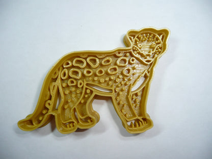 6x Jaguar Wild Cat Fondant Cutter Cupcake Topper 1.75 IN USA FD5354