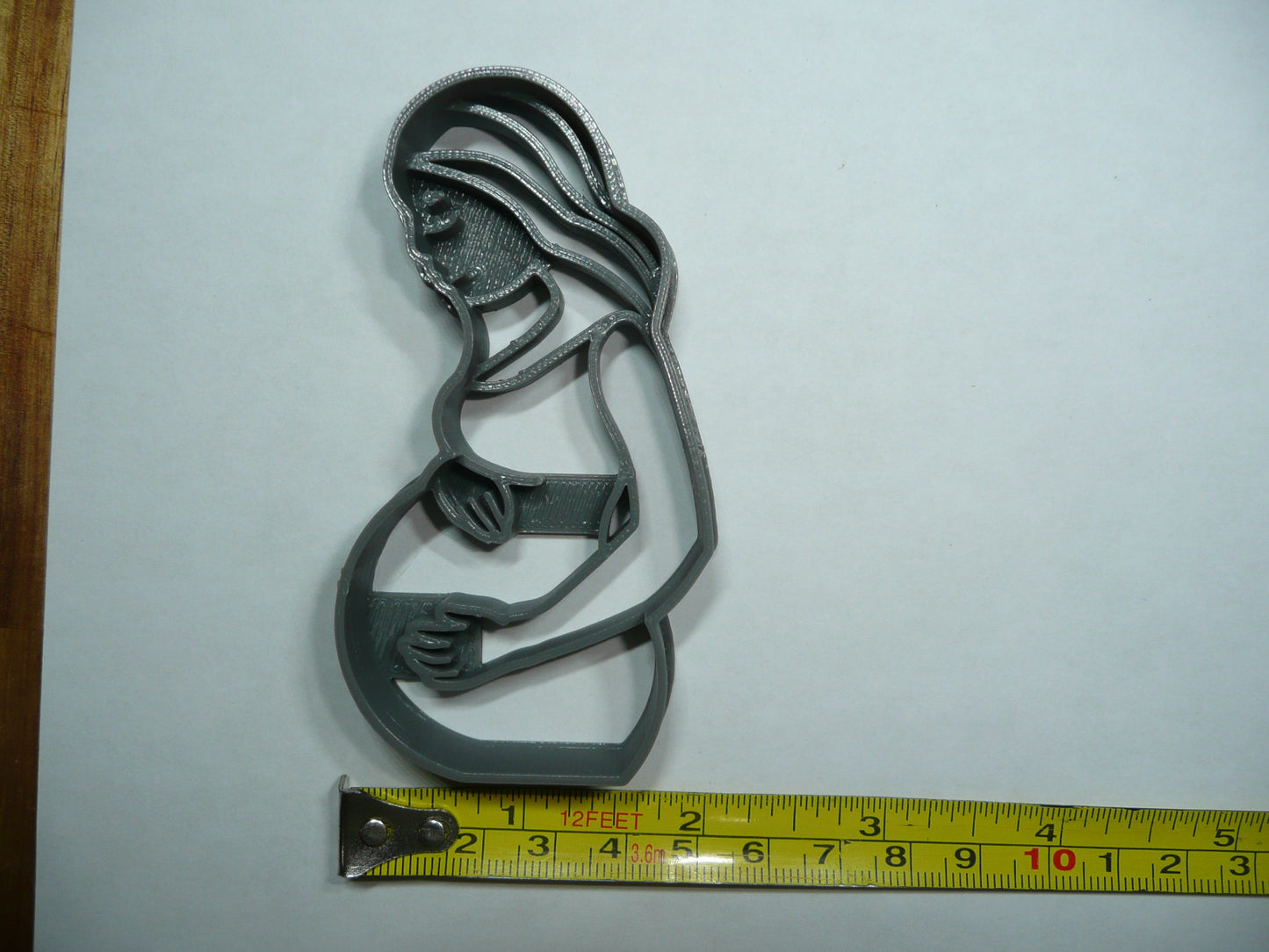 Pregnant Lady Expecting Woman Baby Shower Cookie Cutter Made In USA PR5360
