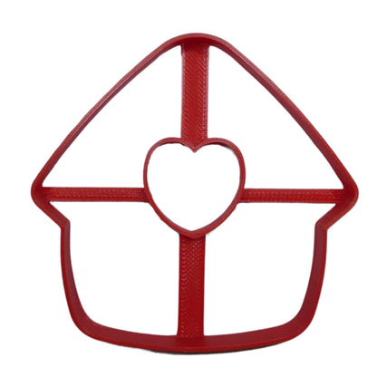 6x Birdhouse Heart Opening Fondant Cutter Cupcake Topper 1.75 IN USA FD5362