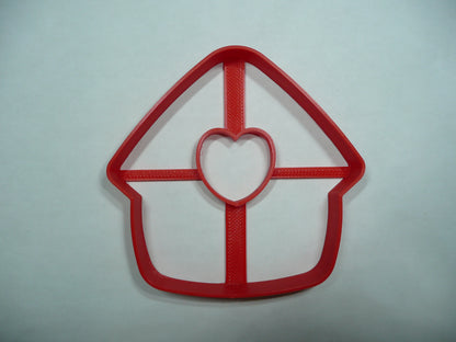 6x Birdhouse Heart Opening Fondant Cutter Cupcake Topper 1.75 IN USA FD5362