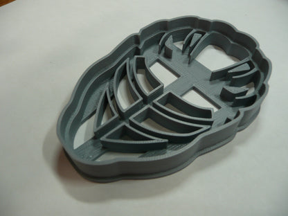 Lacrosse Helmet Front View Sports Cookie Cutter Made In USA PR5383